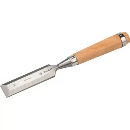 Стамеска-долото ЗУБР &quot;ЭКСПЕРТ&quot; с деревянной ручкой, хромованадиевая, 32мм 18096-32 купить в Губкинске