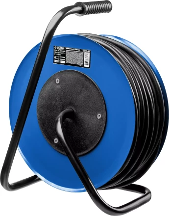 Удлинитель на катушке &quot;КГ 325&quot;, 50 м, 4000 Вт, 4 гнезда, IP44, КГ 3х2,5 кв мм, ЗУБР 55079-50 купить в Губкинске