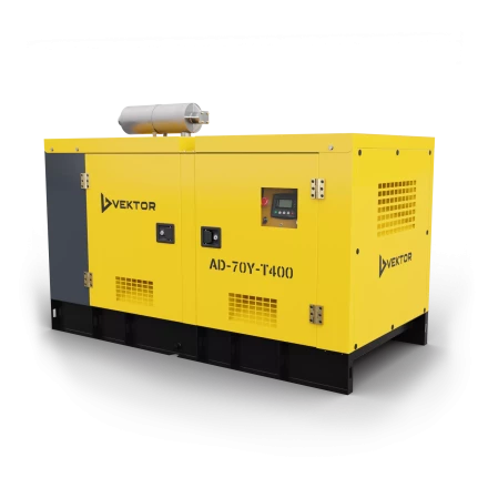 Дизельный генератор Vektor AD-70Y-T400 в шумозащитном кожухе с АВР купить в Губкинске
