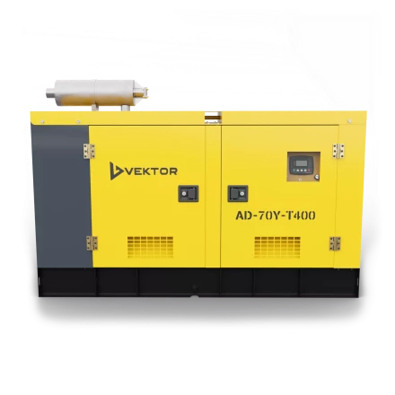 Дизельный генератор Vektor AD-70Y-T400 в шумозащитном кожухе с АВР купить в Губкинске