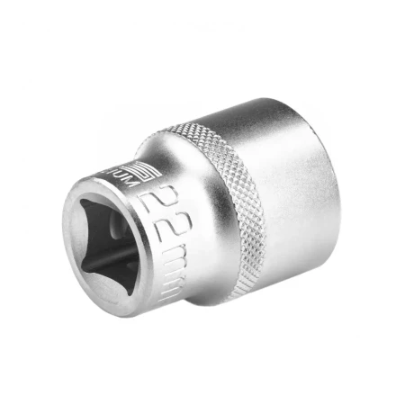 Головка торцевая 22 мм двенадцатигранная CrV под квадрат 1/2 хромированная Stels 13668 купить в Губкинске