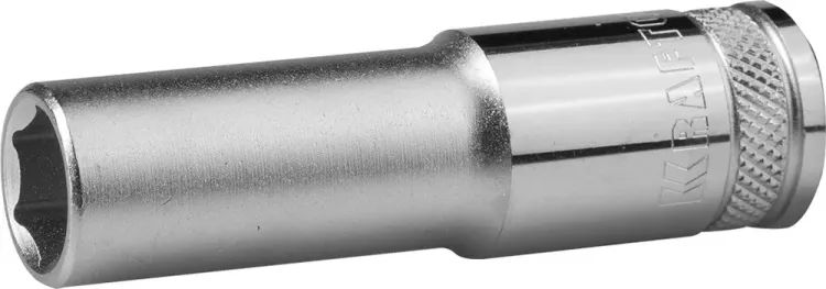 Торцовая головка KRAFTOOL "INDUSTRIE QUALITAT", удлиненная, Cr-V, FLANK, хромосатинированная, 1/2", 13 мм 27807-13_z01 купить в Губкинске