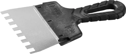 Шпатель ЗУБР &quot;МАСТЕР&quot; ФАСАДНЫЙ, нержавеющее полотно, 100мм, зуб 4х4мм 10078-10-04 купить в Губкинске