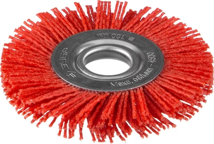 ЗУБР &quot;ПРОФЕССИОНАЛ&quot;. Щетка дисковая для УШМ, нейлоновая проволока с абразивным покрытием, 100х22мм 35160-100_z01 купить в Губкинске