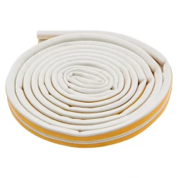Уплотнитель резиновый, 6 м, профиль "D", белый Сибртех 88915