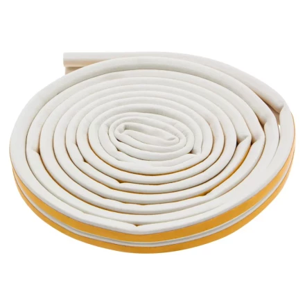 Уплотнитель резиновый, 6 м, профиль &quot;D&quot;, белый Сибртех 88915 купить в Губкинске