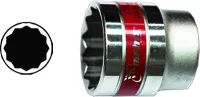 Головка торцевая 19 мм 12-гранная CrV под квадрат 1/2" хромированная  MATRIX MASTER 13691