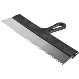 Шпатель ЗУБР "СТАНДАРТ" фасадный, стальное полотно, 450мм, зуб 6х6 10053-45