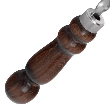 Шампур плоский Palisad, 600 х 10 х 2.5 мм, с деревянной лакированной рукояткой, нержавеющая сталь, Camping 69653 купить в Губкинске