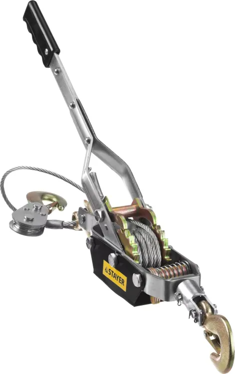 Лебедка STAYER "MAXPull" рычажная, тросовая, 4т/3м 4310-4 купить в Губкинске