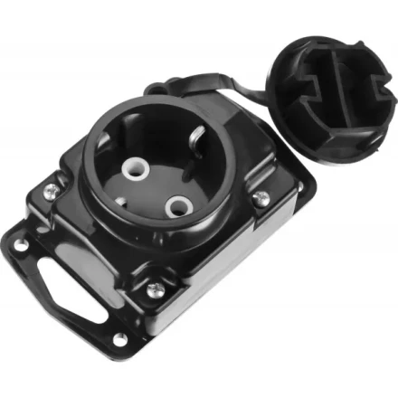 Колодка СИБИН для удлинителя, 1 гнездо, заземление, защитные крышки, IP44, макс мощность 3500Вт 55114-1 купить в Губкинске