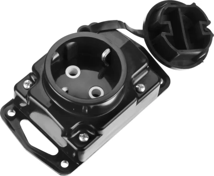 Колодка СИБИН для удлинителя, 1 гнездо, заземление, защитные крышки, IP44, макс мощность 3500Вт 55114-1 купить в Губкинске