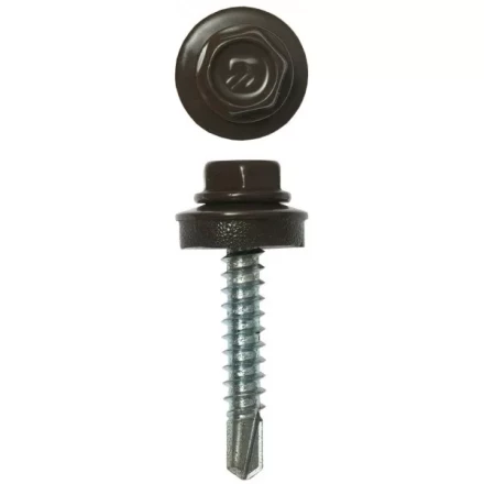 Саморезы ЗУБР окраш., RAL 8028 земел.-коричн., для крепл. кров. матер. к дерев. обреш., 4.8х29мм, 2500шт 4-300310-48-029-8028 купить в Губкинске