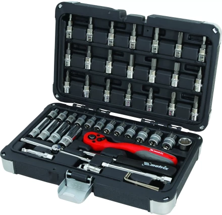 Набор инструмента, 1/4", Cr-V, S2, усиленный кейс, 47 предм  MATRIX PROFESSIONAL 13550 купить в Губкинске