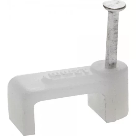 ЗУБР &quot;МАСТЕР&quot;. Скоба-держатель для плоского кабеля, с оцинкованным гвоздем, 8 мм, 50 шт 45112-08 купить в Губкинске