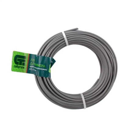 Леска для триммера круглая, армированная алюминием, 2.4 мм х 15 м, Россия Сибртех 961935 купить в Губкинске