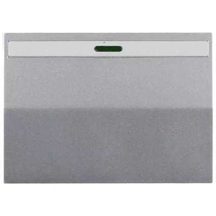 Выключатель СВЕТОЗАР &quot;ЭФФЕКТ&quot; проходн., с эффектом свечения, одноклав., без вставки и рамки, св.-серый метал., 10A/~250B SV-54438-SM купить в Губкинске