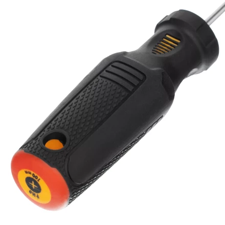 Отвертка PH0х100 мм, CrV, трехкомпонентная рукоятка Denzel 12172 купить в Губкинске