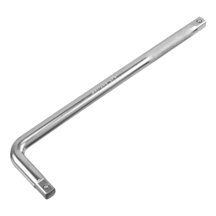 Вороток Г-образный, 300*75 мм, квадрат 1/2&quot;, CrV, матовый хром Denzel 14064 купить в Губкинске