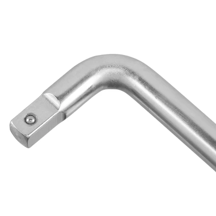 Вороток Г-образный, 300*75 мм, квадрат 1/2&quot;, CrV, матовый хром Denzel 14064 купить в Губкинске