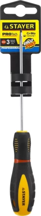 Отвертка STAYER &quot;PROFI&quot; &quot;PROTech&quot;, двухкомп рукоятка, намагниченная, Cr-Mo, SL3,0x100мм 25131-03-10_z02 купить в Губкинске