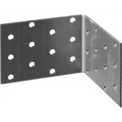 Крепежный угол ЗУБР "МАСТЕР" равносторонний, 60х80х80мм, 1шт 310206-060-080