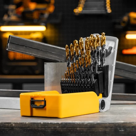 Набор сверл по металлу Denzel 723010, 1-13 мм, Р6М5К8-TiN, Golden Tip, 25 шт купить в Губкинске