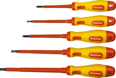 Набор отверток &quot;Х-Drive ELECTRO&quot;, Cr-Mo-V сталь, SL: 2.5, 4, 5.5, 6.5, PH: № 1, № 2, 6 предм, KRAFTOOL 250088-H6 купить в Губкинске