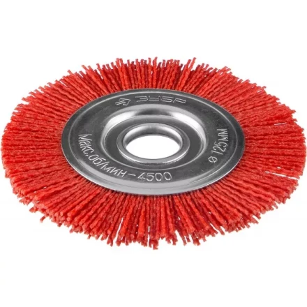 ЗУБР &quot;ПРОФЕССИОНАЛ&quot;. Щетка дисковая для УШМ, нейлоновая проволока с абразивным покрытием, 125х22мм 35160-125_z01 купить в Губкинске