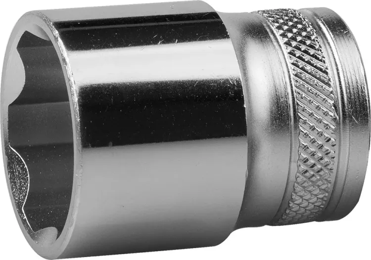Торцовая головка KRAFTOOL "INDUSTRIE QUALITAT", Cr-V, FLANK, хромосатинированная, 1/2", 22 мм 27805-22_z01 купить в Губкинске