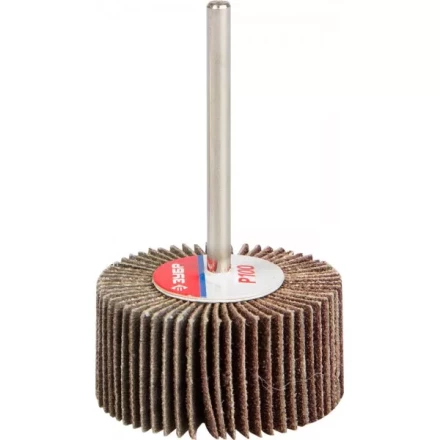 Круг шлифовальный ЗУБР &quot;МАСТЕР&quot; веерный лепестковый, на шпильке, тип КЛО, зерно-электрокорунд нормальный, P100, 15х30мм 36600-100 купить в Губкинске