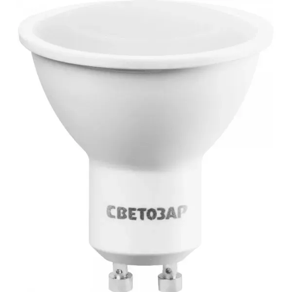 Лампы СВЕТОЗАР светодиодные "LED technology", цоколь GU10, теплый белый свет (3000К), 220В, 5Вт (35) 44560-35_z01 купить в Губкинске