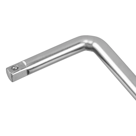 Вороток Г-образный, 375*100 мм, квадрат 1/2&quot;, CrV, матовый хром Denzel 14067 купить в Губкинске