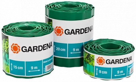 Бордюр зеленый 15 см, длина 9 м  GARDENA купить в Губкинске
