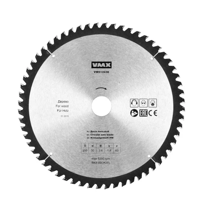 Диск пильный ф250х30 z60 дерево VMX 512436 купить в Губкинске