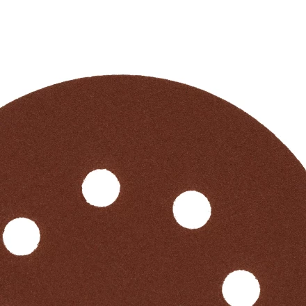 Круг абразивный на ворсовой подложке под &quot;липучку&quot;, перфорированный, P 150, 125 мм, 5 шт Сибртех 738077 купить в Губкинске