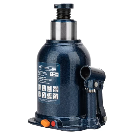 Домкрат гидравлический бутылочный телескопический Stels 51151, 10 т, подъем 180-430 мм купить в Губкинске