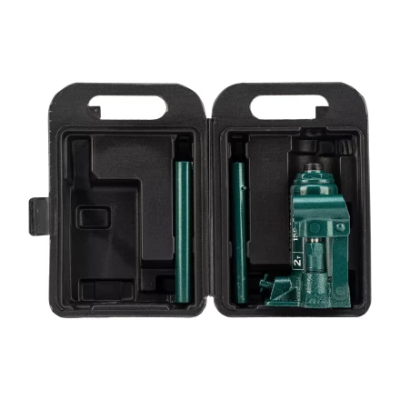 Домкрат гидравлический бутылочный Сибртех 50812, 2 т, 150-280 мм, в пласт. кейсе купить в Губкинске