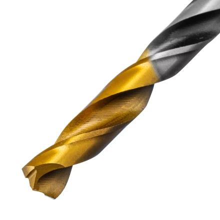 Сверло спиральное по металлу Denzel 6,5 x 93мм, Р6М5, Golden Tip, многогранная заточка, 718279 купить в Губкинске