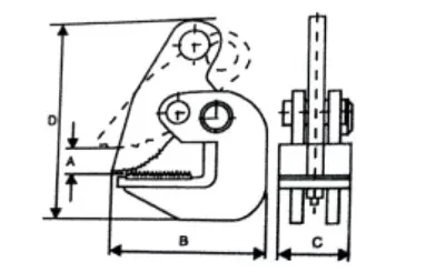 Захват для горизонтального подъема листового металла DHQ-0.75 купить в Губкинске