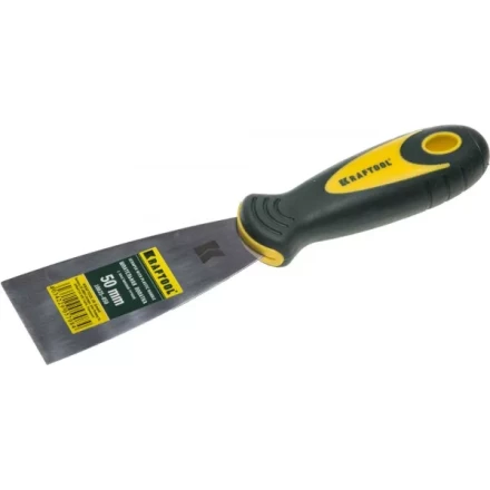 Шпательная лопатка KRAFTOOL с 2-компонент ручк, профилиров нержав полотно, 50мм 10035-050 купить в Губкинске