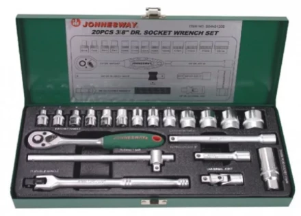Набор головок торцевых 3/8&quot;DR 6-23мм 20предметов S04Н3120S Jonnesway 47201 купить в Губкинске