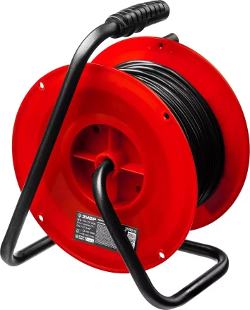 Удлинитель на катушке &quot;ПВС 307&quot;, 50 м, 2500 Вт, 4 гнезда, ПВС 3х0,75 кв мм, ЗУБР 55083-50 купить в Губкинске