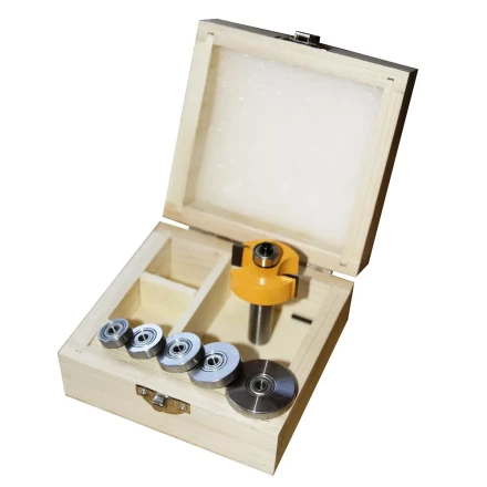 Набор фрез кромочных фальцевых 6 подшипников хвостовик 12 мм 46329 купить в Губкинске