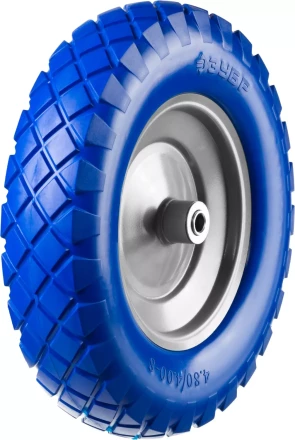 Колесо ЗУБР &quot;ПРОФЕССИОНАЛ&quot; полиуретановое, 380мм, посадочный размер 16мм 39912-2 купить в Губкинске