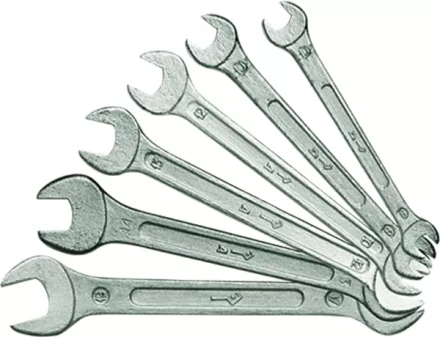 Набор ключей рожковых 8 х 22 мм 7 шт. оцинкованный (КЗСМИ) Россия 15240 купить в Губкинске